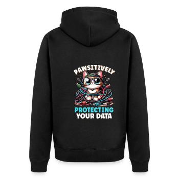 Analyste en piratage éthique Cybersécurité éthique - Veste à capuche bio Premium Unisexe - noir - Dos - Nico (187cm)