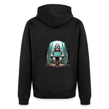 Ethical Hacking Analyst Ethical Cyber Security - Unisex Premium Organic Zip Hoodie - black - Back - Nico (187cm)