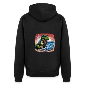 Analyste en piratage éthique Cybersécurité éthique - Veste à capuche bio Premium Unisexe - noir - Dos - Nico (187cm)
