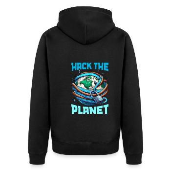 Analyste en piratage éthique Cybersécurité éthique - Veste à capuche bio Premium Unisexe - noir - Dos - Nico (187cm)