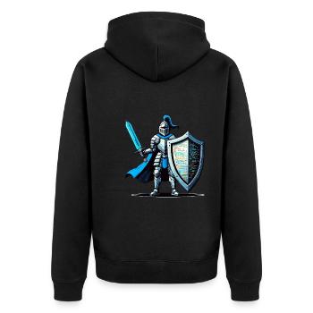 Ethical Hacking Analyst Ethical Cyber Security - Unisex Premium Organic Zip Hoodie - black - Back - Nico (187cm)