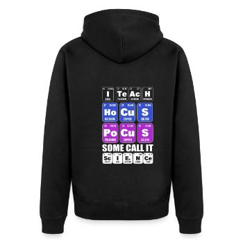 Lustiger Biologielehrer Biologe - Unisex Premium Bio Zip Hoodie - Schwarz - Hinten - Nico (187cm)