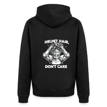 Ritterritter Mittelalterliche Renaissance-rüstung - Unisex Premium Bio Zip Hoodie - Schwarz - Hinten - Nico (187cm)