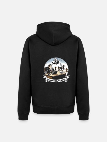 Ritterritter Mittelalterliche Renaissance-rüstung - Unisex Premium Bio Zip Hoodie - Schwarz