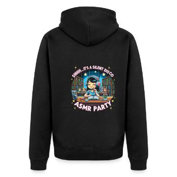 Asmr Whispering Asmr Enthusiast Mindfulness - Unisex Premium Organic Zip Hoodie - black - Back - Nico (187cm)