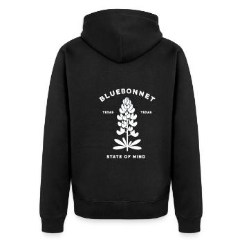 Texas Wildflowers Season Fields Flowers Texas - Unisex Premium Organic Zip Hoodie - black - Back - Nico (187cm)