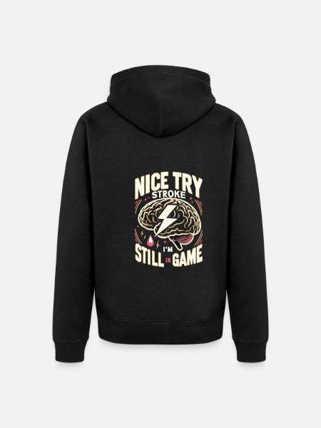 Stroke Survivor Stroke Awareness - Unisex Premium Organic Zip Hoodie - black