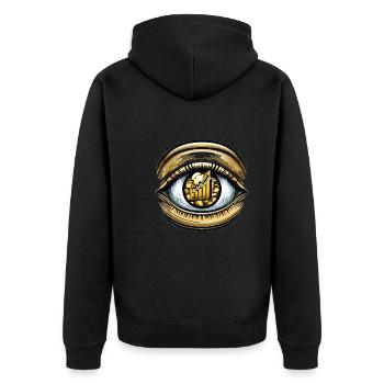 Gold Trader Forex Trader XAUUSD Trader - Unisex Premium Bio Zip Hoodie - Schwarz - Hinten - Nico (187cm)