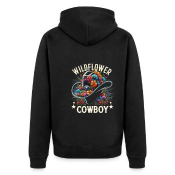 Texas Fleurs sauvages Saison Champs Fleurs Texas - Veste à capuche bio Premium Unisexe - noir - Dos - Nico (187cm)