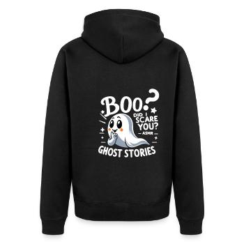 Asmr Whispering Asmr Enthusiast Mindfulness - Unisex Premium Bio Zip Hoodie - Schwarz - Hinten - Nico (187cm)