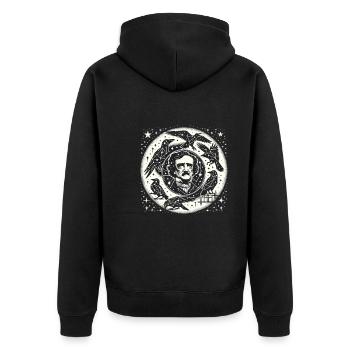 Fan d’Edgar Allan Poe, Littérature classique, - Veste à capuche bio Premium Unisexe - noir - Dos - Nico (187cm)