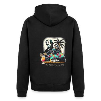 Fan d’Edgar Allan Poe, Littérature classique, - Veste à capuche bio Premium Unisexe - noir - Dos - Nico (187cm)