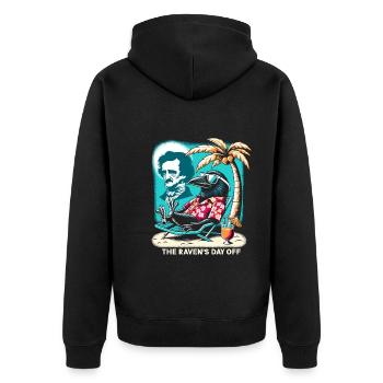 Fan d’Edgar Allan Poe, Littérature classique, - Veste à capuche bio Premium Unisexe - noir - Dos - Nico (187cm)