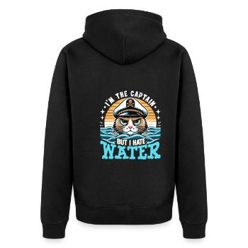 Canotage Papa Capitaine de bateau Ponton Marin Croisière - Veste à capuche bio Premium Unisexe - noir - Dos - Nico (187cm)