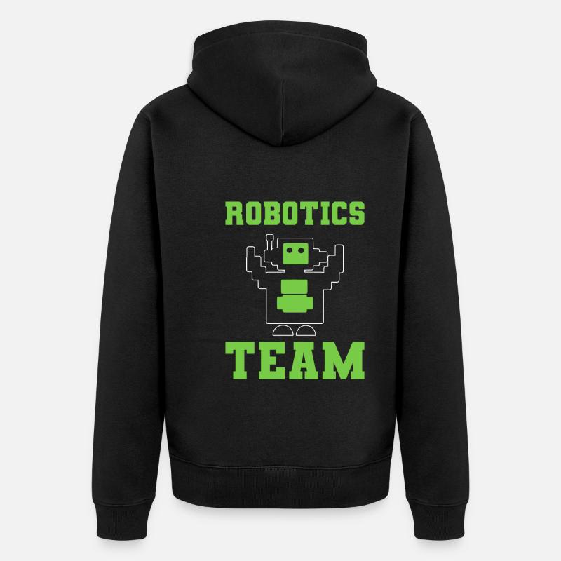 Robotics Team Automatisierungstechniker - Unisex Premium Bio Zip Hoodie - Schwarz