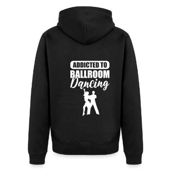 Ballsaal Tanzliebhaber Tanzlehrer - Unisex Premium Bio Zip Hoodie - Schwarz - Hinten - Nico (187cm)