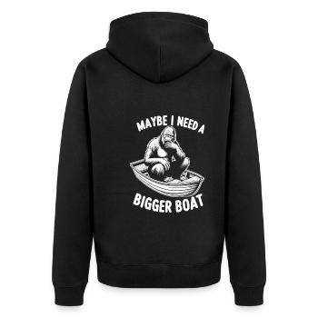 Navigation de plaisance Papa Bateau Capitaine Ponton Sailor Croisière - Veste à capuche bio Premium Unisexe - noir - Dos - Nico (187cm)