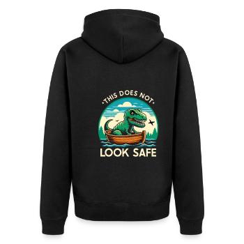 Navigation de plaisance Papa Bateau Capitaine Ponton Sailor Croisière - Veste à capuche bio Premium Unisexe - noir - Dos - Nico (187cm)