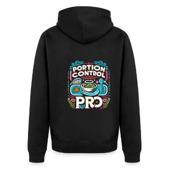 Schlauchmagen Schlauchmagenchirurgie Gastrektomie - Unisex Premium Bio Zip Hoodie - Schwarz - Hinten - Nico (187cm)