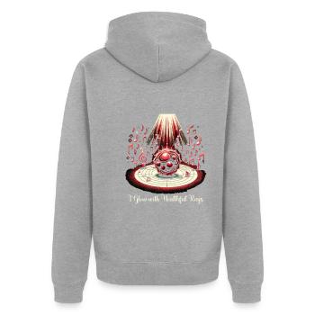 Red Light Therapy Low-level laser therapy for the - Unisex Premium Organic Zip Hoodie - heather grey - Back - Nico (187cm)
