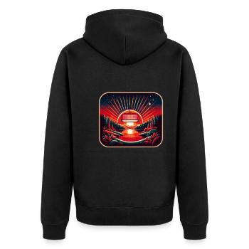 Red Light Therapy Low-level laser therapy for the - Unisex Premium Organic Zip Hoodie - black - Back - Nico (187cm)