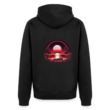 Red Light Therapy Low-level laser therapy for the - Unisex Premium Organic Zip Hoodie - black - Back - Nico (187cm)