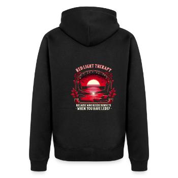 Thérapie par la lumière rouge Thérapie au laser de faible intensité pour le - Veste à capuche bio Premium Unisexe - noir - Dos - Nico (187cm)