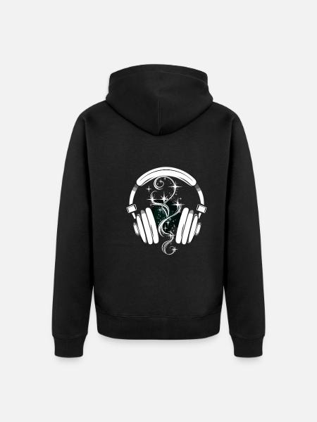 Geschenk Für Buchliebhaber Mit - Unisex Premium Bio Zip Hoodie - Schwarz