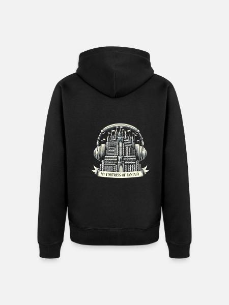 Geschenk Für Buchliebhaber Mit - Unisex Premium Bio Zip Hoodie - Schwarz