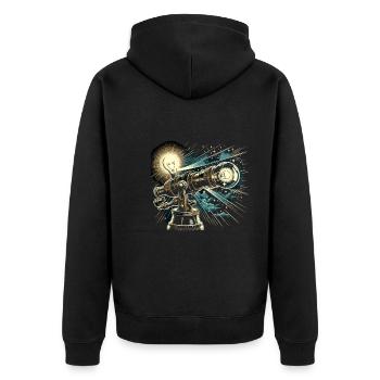 Astrophotographie Astronomie Caméra spatiale - Veste à capuche bio Premium Unisexe - noir - Dos - Nico (187cm)