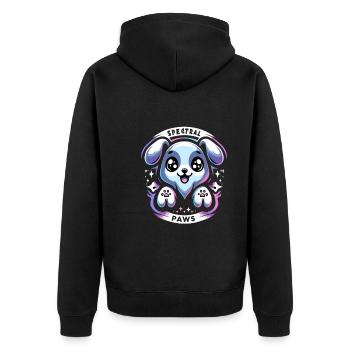 Chien d’horreur Halloween Spooky Dog Lover chien gothique - Veste à capuche bio Premium Unisexe - noir - Dos - Nico (187cm)