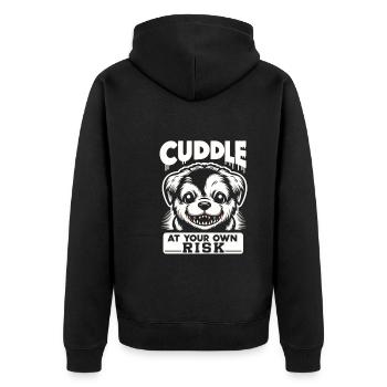 Chien d’horreur Halloween Spooky Dog Lover chien gothique - Veste à capuche bio Premium Unisexe - noir - Dos - Nico (187cm)