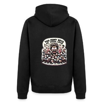 Broadway Musical Musical Theater Sängerin - Unisex Premium Bio Zip Hoodie - Schwarz - Hinten - Nico (187cm)