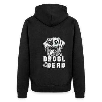 Chien d'horreur Halloween Spooky Dog Lover Chien gothique - Veste à capuche bio Premium Unisexe - noir - Dos - Nico (187cm)