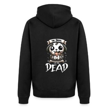 Chien d'horreur Halloween Spooky Dog Lover Chien gothique - Veste à capuche bio Premium Unisexe - noir - Dos - Nico (187cm)