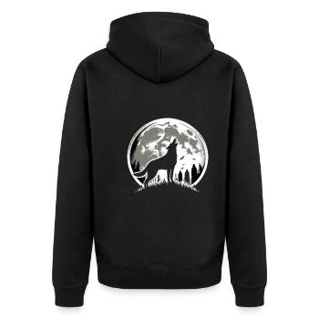Chien d'horreur Halloween Spooky Dog Lover Chien gothique - Veste à capuche bio Premium Unisexe - noir - Dos - Nico (187cm)
