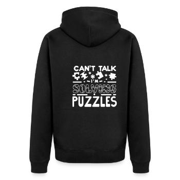 Puzzle Lover Jigzaw Puzzle Jeu de société Puzzler - Veste à capuche bio Premium Unisexe - noir - Dos - Nico (187cm)