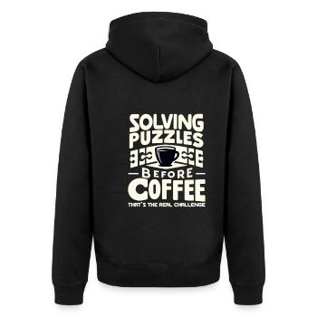Puzzle Lover Jigzaw Puzzle Jeu de société Puzzler - Veste à capuche bio Premium Unisexe - noir - Dos - Nico (187cm)