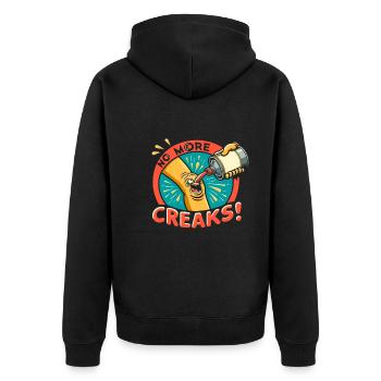 Hip Replacement Surgery Hip Surgery Post-op - Unisex Premium Organic Zip Hoodie - black - Back - Nico (187cm)