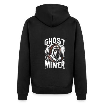 Cowboy Barn Bull Rider Rodeo Country Western - Unisex Premium Organic Zip Hoodie - black - Back - Nico (187cm)
