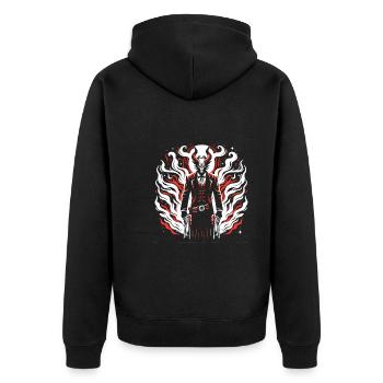 Cowboy Barn Bull Rider Rodeo Country Western - Unisex Premium Organic Zip Hoodie - black - Back - Nico (187cm)