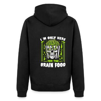 Horrorfilm-fan Zombie-horror Klassischer - Unisex Premium Bio Zip Hoodie - Schwarz - Hinten - Nico (187cm)