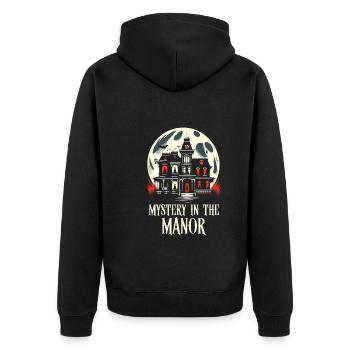 Horror Movie Marathon Survivor Scary Movies True - Unisex Premium Bio Zip Hoodie - Schwarz - Hinten - Nico (187cm)