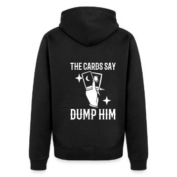 Lustige Tarotkarte Tarotkartenleser - Unisex Premium Bio Zip Hoodie - Schwarz - Hinten - Nico (187cm)