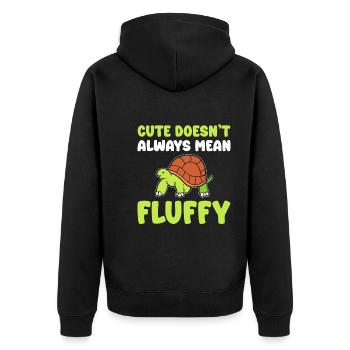 Schildkröte Haustier Feldbiologe - Unisex Premium Bio Zip Hoodie - Schwarz - Hinten - Nico (187cm)