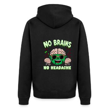 Horrorfilm-fan Zombie-horror Klassischer - Unisex Premium Bio Zip Hoodie - Schwarz - Hinten - Nico (187cm)