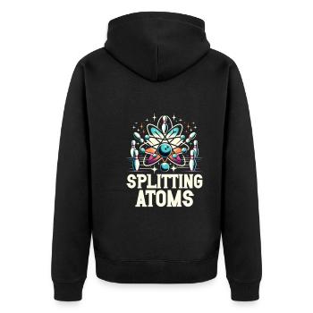 Funny bowling team bowler strike bowling club - Unisex Premium Organic Zip Hoodie - black - Back - Nico (187cm)