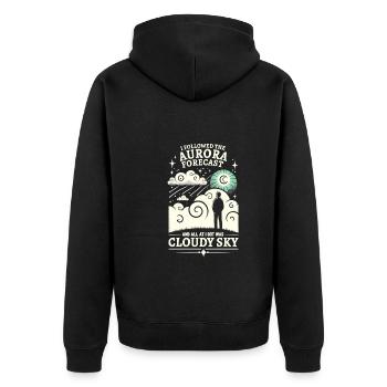 Aurora Aurora Tracker Alaska Wilderness - Unisex Premium Organic Zip Hoodie - black - Back - Nico (187cm)