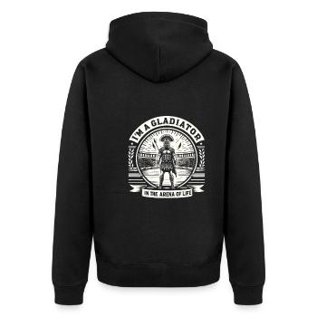 Jules César Histoire romaine Empire romain - Veste à capuche bio Premium Unisexe - noir - Dos - Nico (187cm)