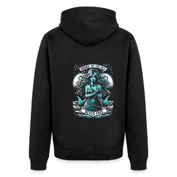 Creepy Sirens, Horror Mermaid, Creepy - Unisex Premium Organic Zip Hoodie - black - Back - Nico (187cm)